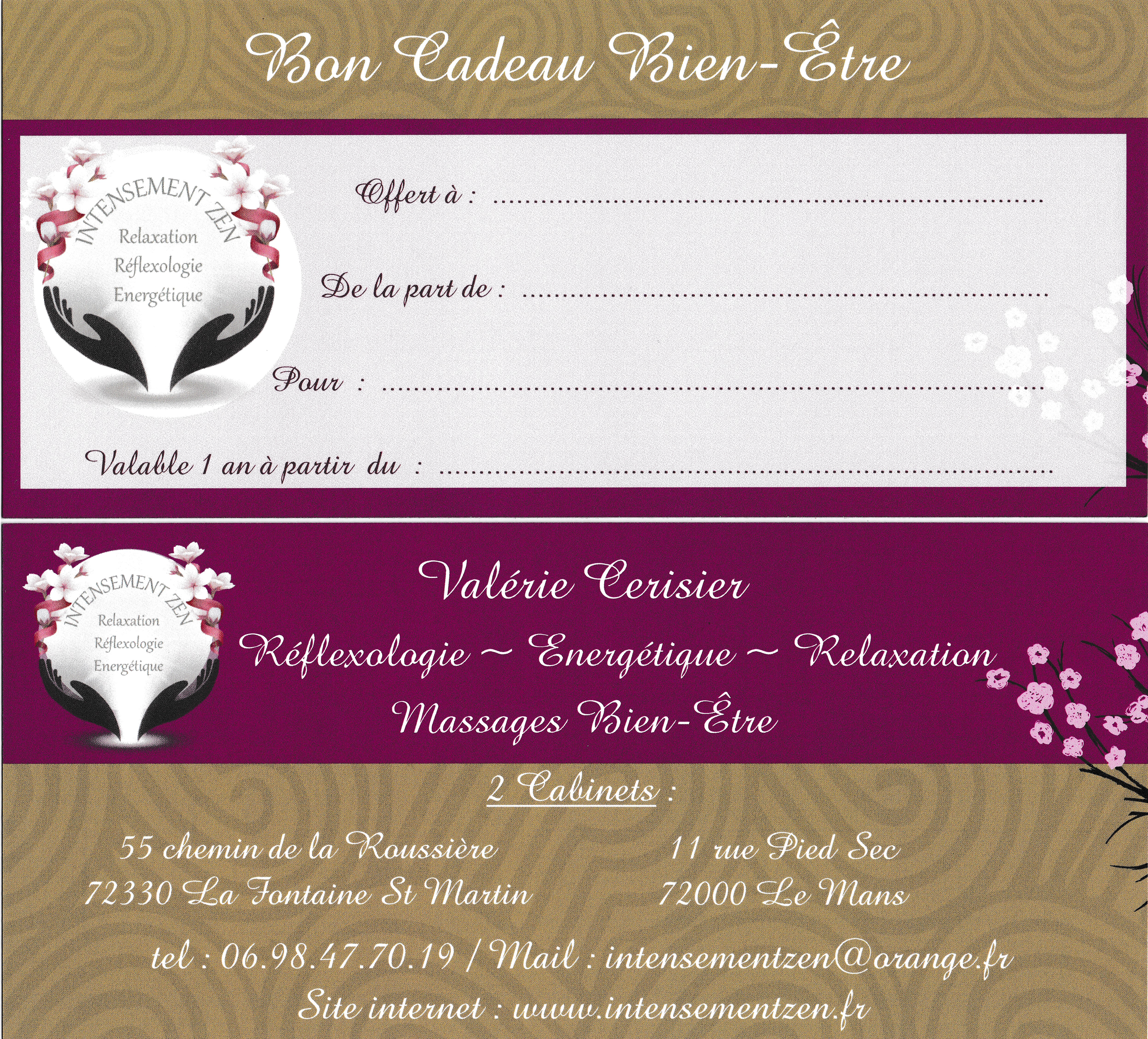 Intensément zen Bon cadeau bien être Intensément zen Bon cadeau bien être